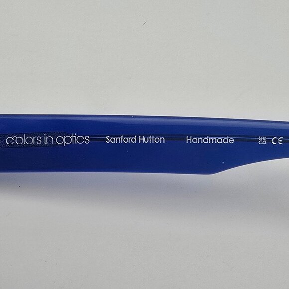 Colors in Optics Sanford Hutton Thompson Cobalt Blue Eyeglasses Frame w/ Case - Picture 11 of 15